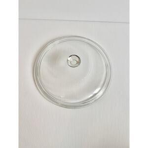 PYREX Corning 624C Clear Glass 2 Qt Round Casserole 8-3/4 Replacement Lid w Knob